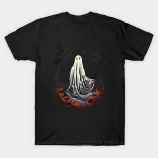 Spooky Scary Ghost in the Woods T-Shirt